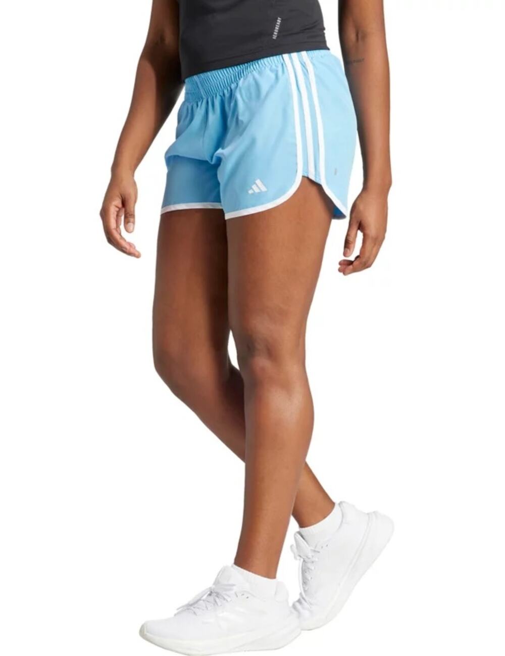 ADIDAS Women's Marathon 20 Running Shorts Small Blue Burst 3" Inseam NWT